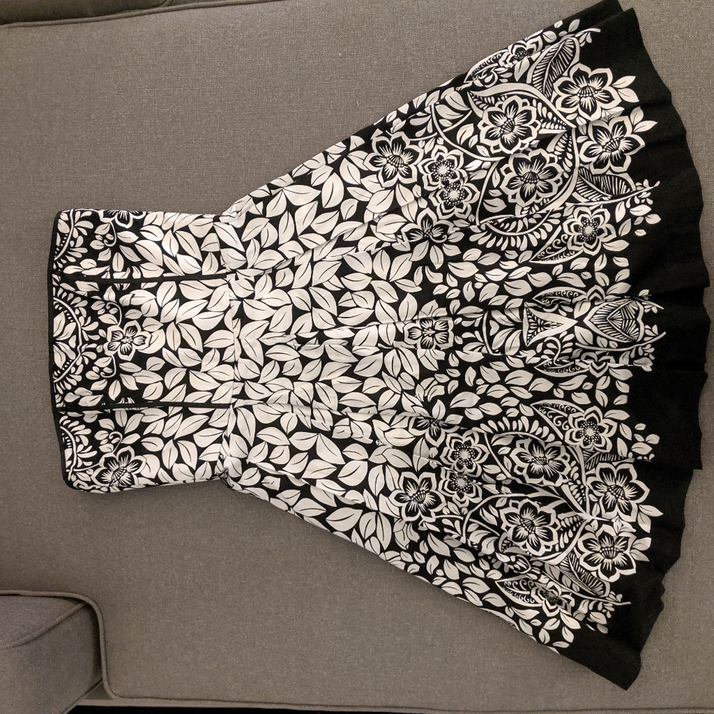 Black and white formal dress